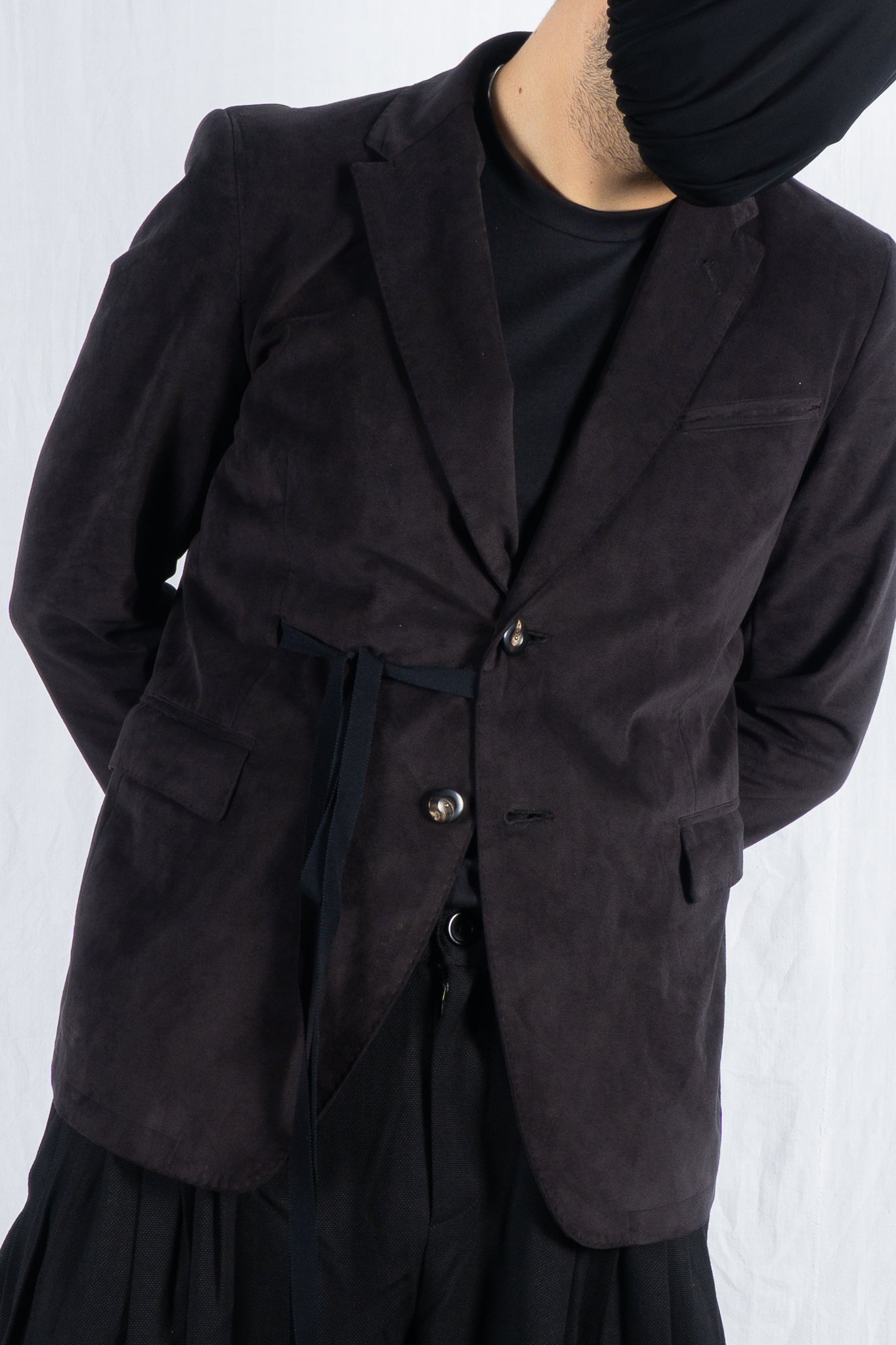 Maison Mihara Yasuhiro 2010s velvet jacket – back view | Recente Studio