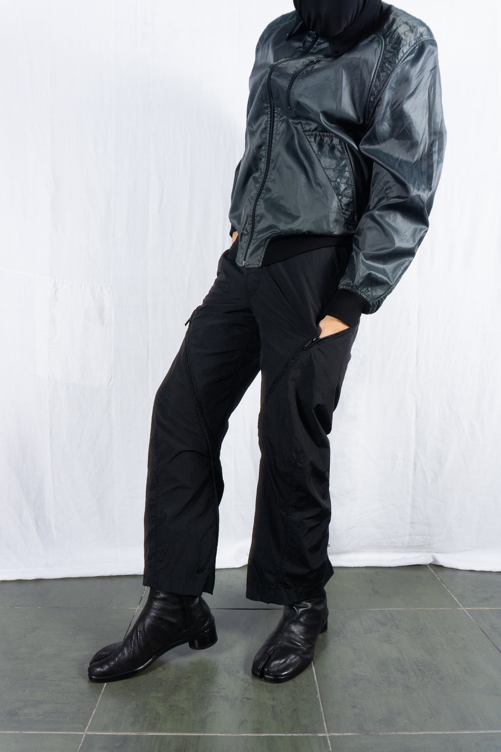 Issey Miyake Men SS18 nylon zipped pants – full length | Recente Studio