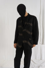 Issey Miyake Men S/S 2012 striped jacket – front view | Recente Studio