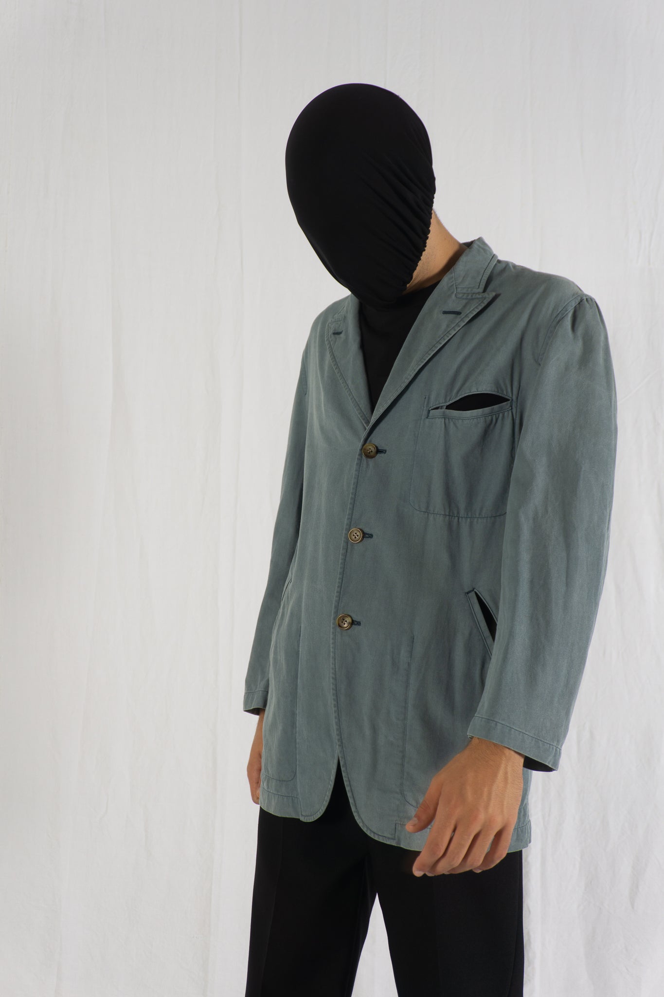 Comme des Garçons Homme Plus S/S 1995 cut blazer – side view | Recente Studio