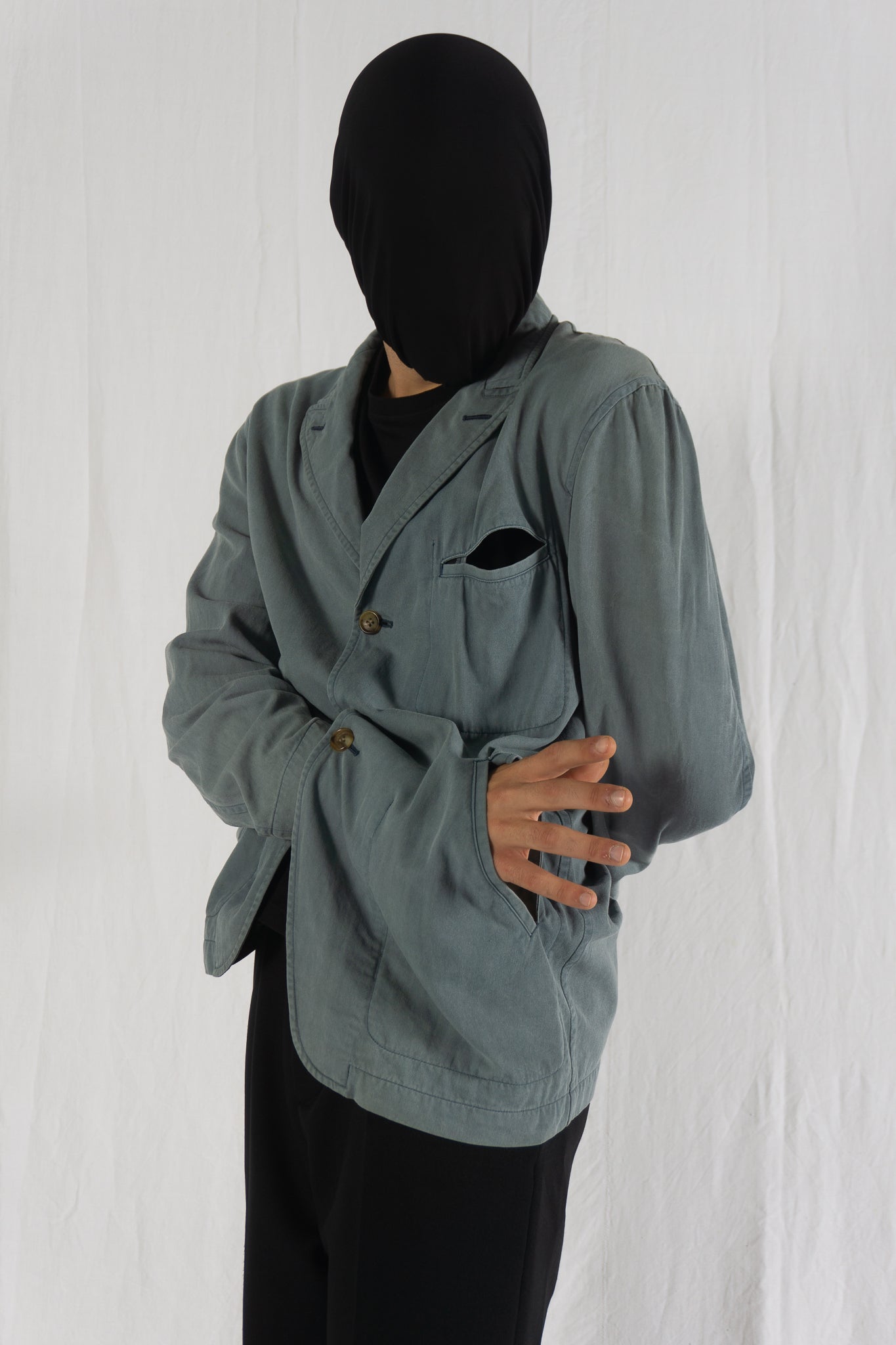 Comme des Garçons Homme Plus S/S 1995 cut blazer – front view | Recente Studio