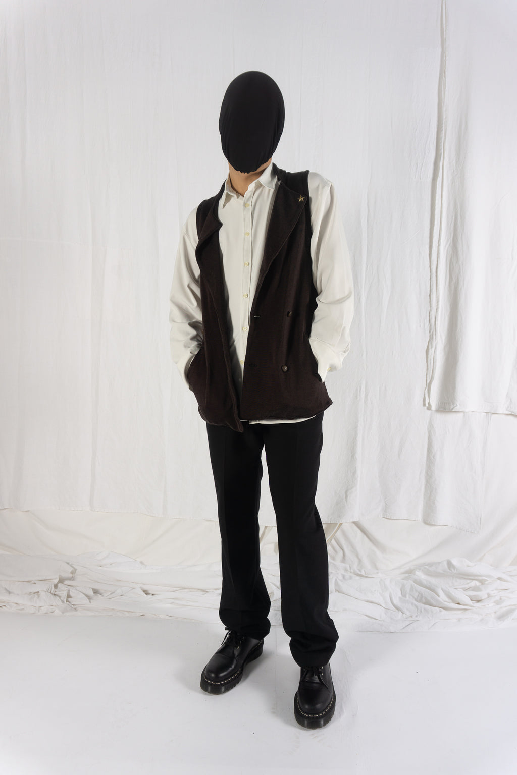 Kapital 2000s sweat vest – side view | Recente Studio