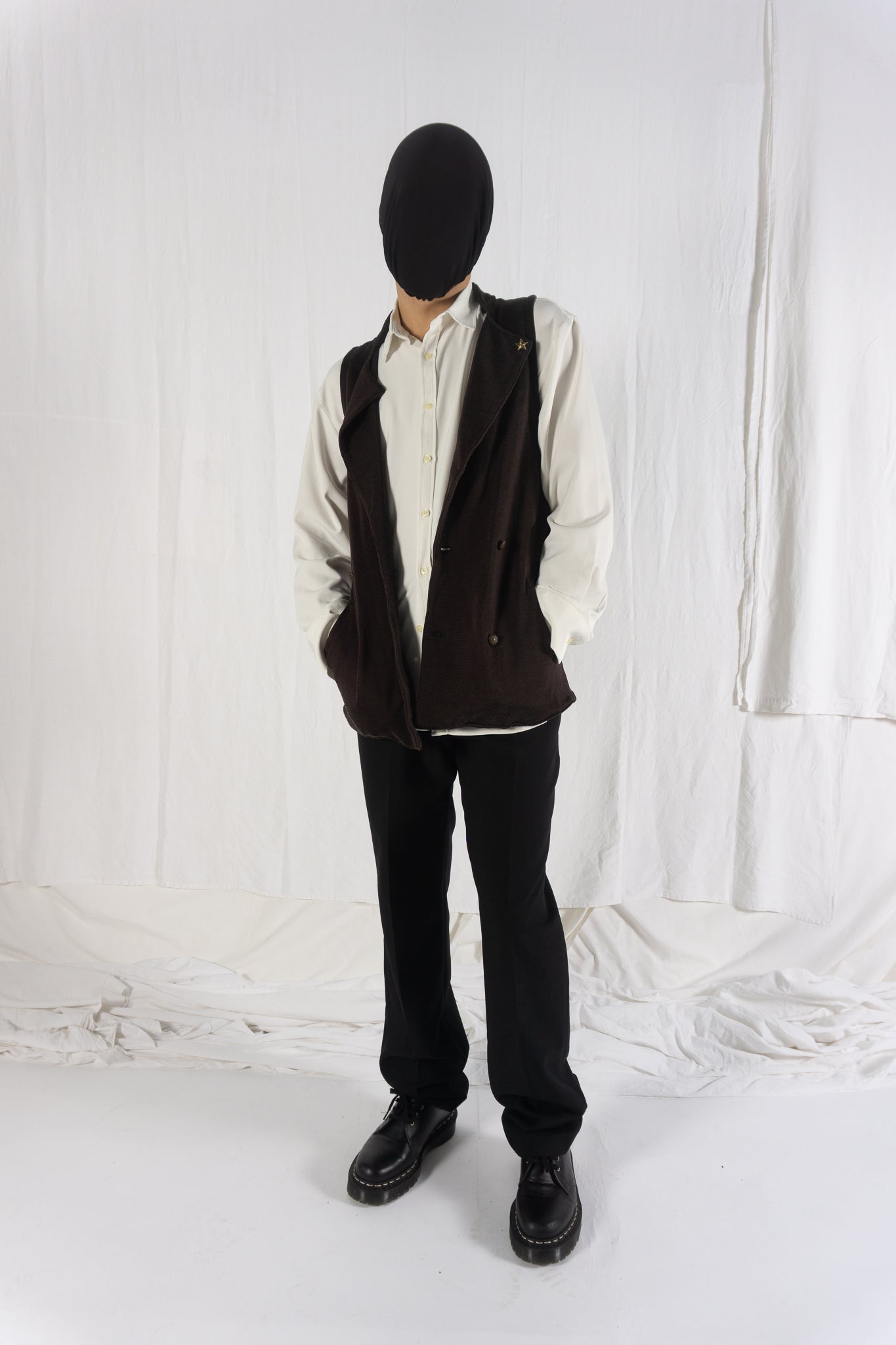 Kapital 2000s sweat vest – side view | Recente Studio