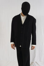 Comme des Garçons Homme Plus AW85 oversize pinstripe jacket – detail view | Recente Studio