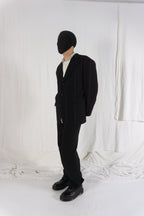 Comme des Garçons Homme Plus AW85 oversize pinstripe jacket – collar detail | Recente Studio