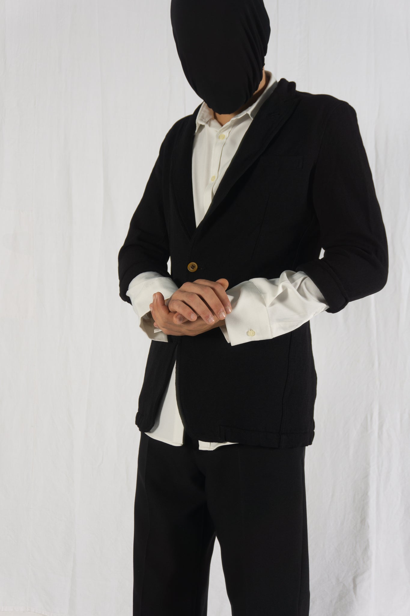Comme des Garçons Homme Plus SS09 three-quarter sleeve jacket – detail view | Recente Studio