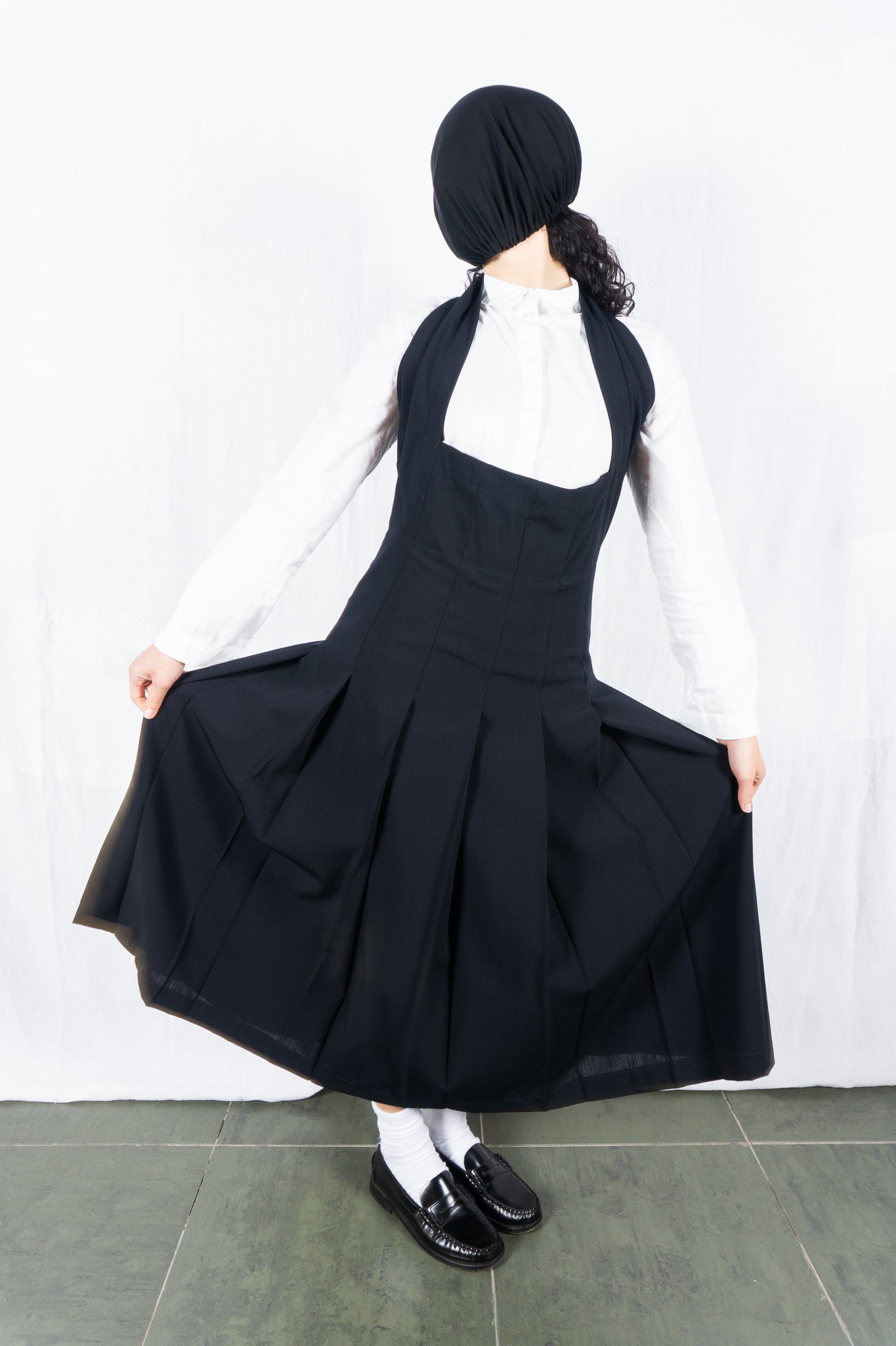 robe de chambre Comme des Garçons 1997 skirt-dress – front view | Recente Studio