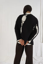 Comme des Garçons Homme Plus SS22 destroyed sweater – back view | Recente Studio
