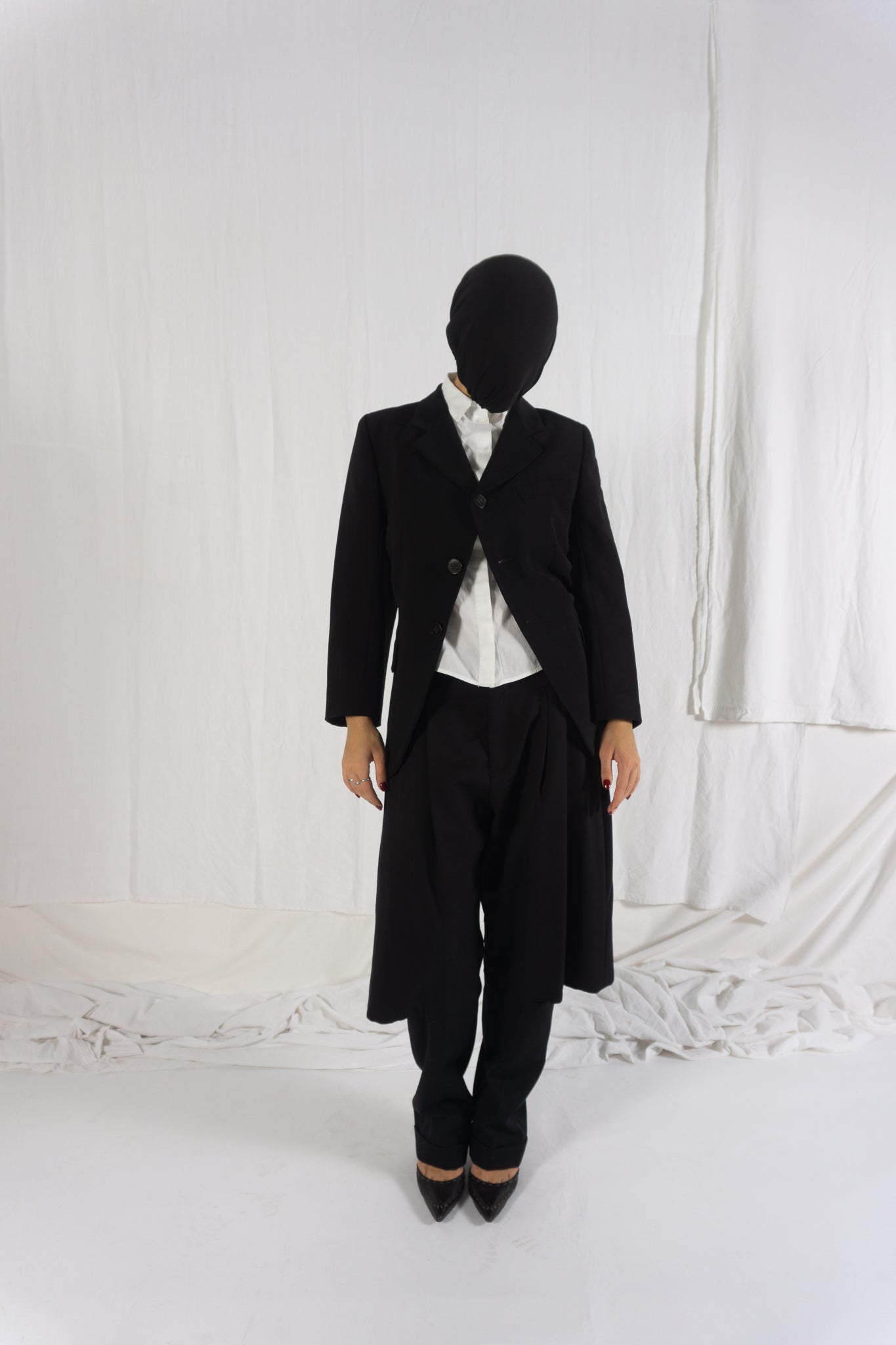 Comme des Garçons A/W 1992 asymmetric back jacket – full length | Recente Studio
