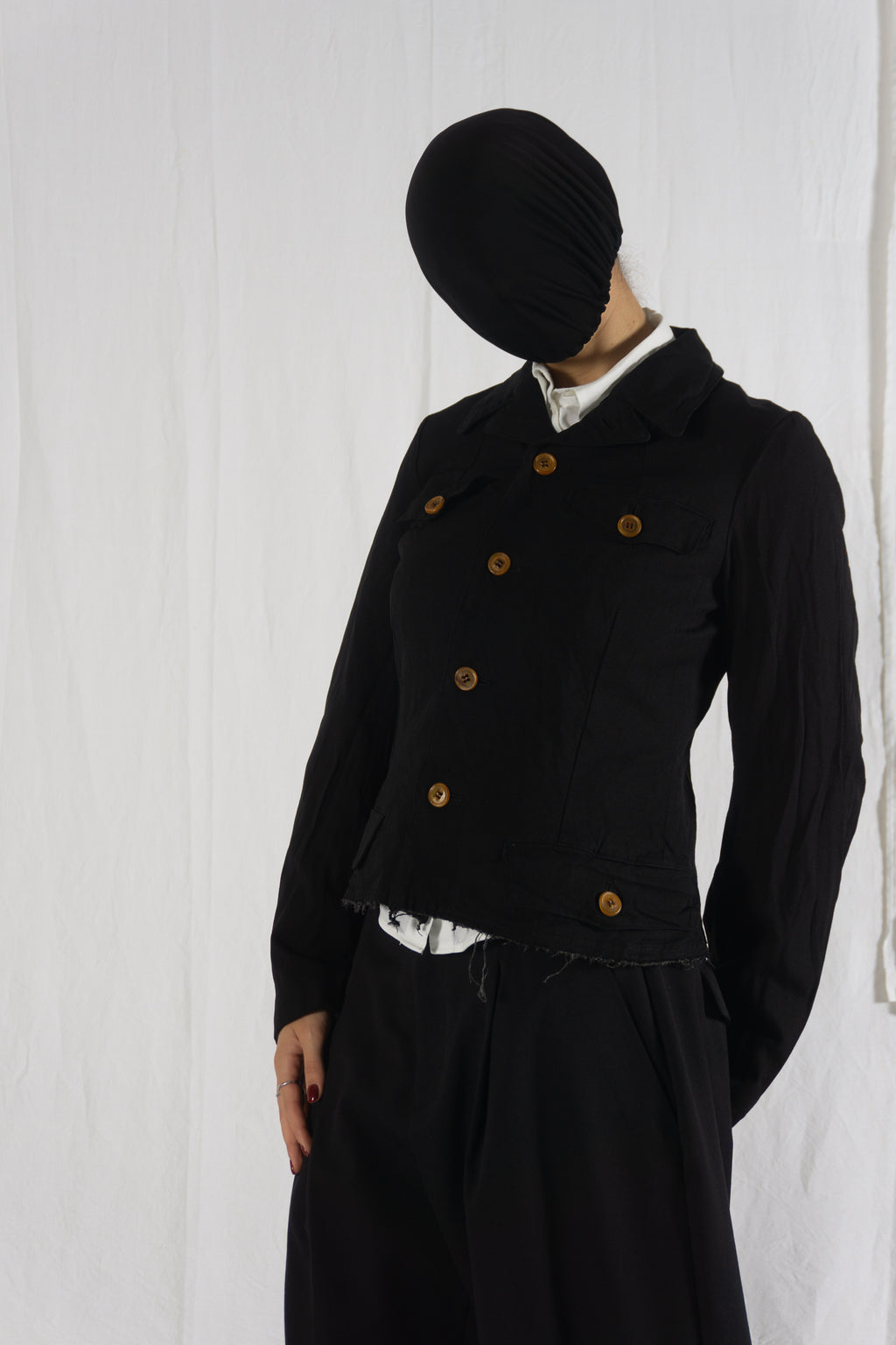Comme des Garçons S/S 2004 cut jacket – side view | Recente Studio