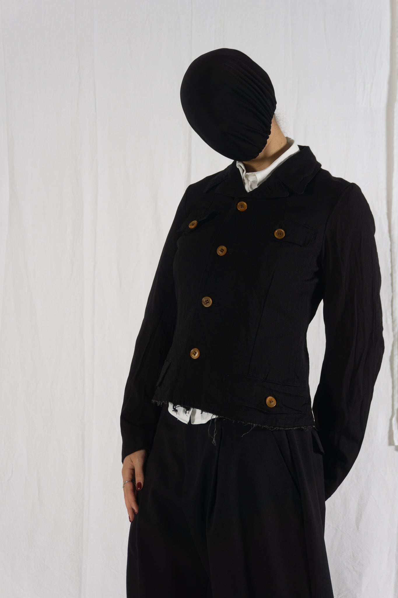 Comme des Garçons S/S 2004 cut jacket – side view | Recente Studio