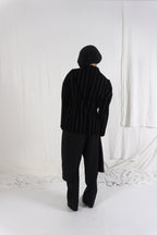 Comme des Garçons A/W 1990 striped velvet jacket – full length | Recente Studio