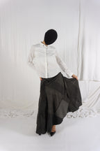 Junya Watanabe A/W 2002 patchwork skirt – front view | Recente Studio