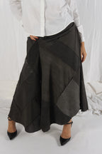 Junya Watanabe A/W 2002 patchwork skirt – side view | Recente Studio