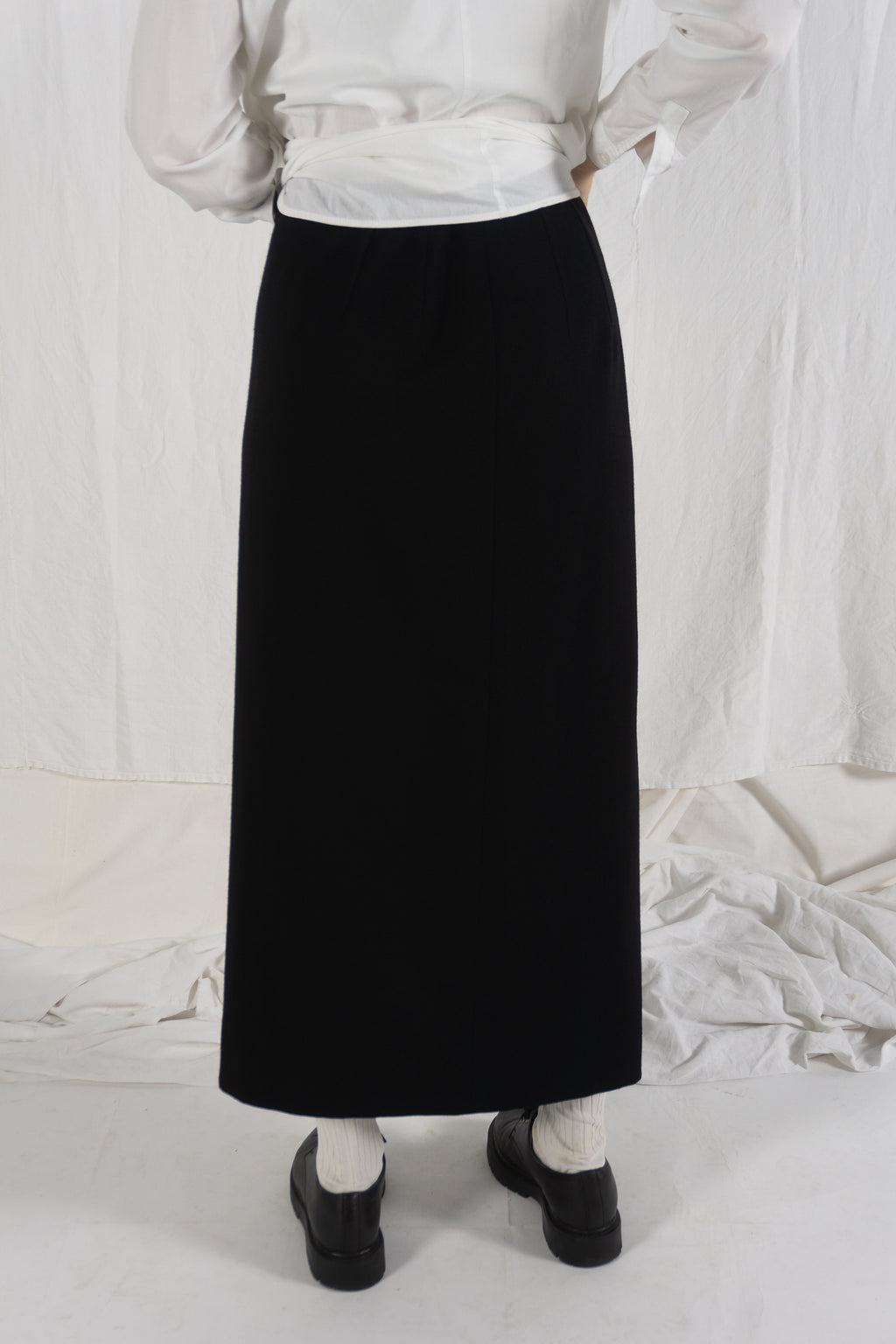 Junya Watanabe AW99 long skirt – detail view | Recente Studio