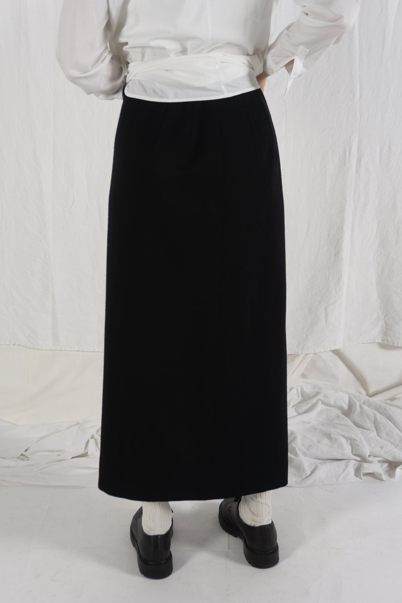 Junya Watanabe AW99 long skirt – detail view | Recente Studio