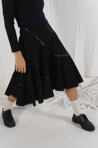 Junya Watanabe A/W 2005 skirt with black inserts – side view | Recente Studio