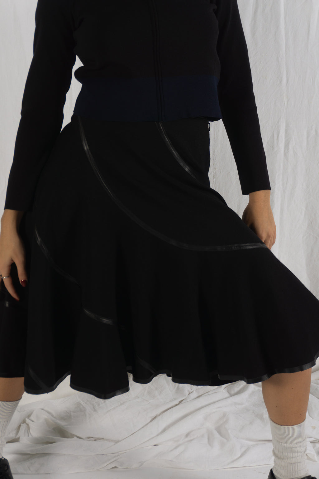 Junya Watanabe A/W 2005 skirt with black inserts – full length | Recente Studio