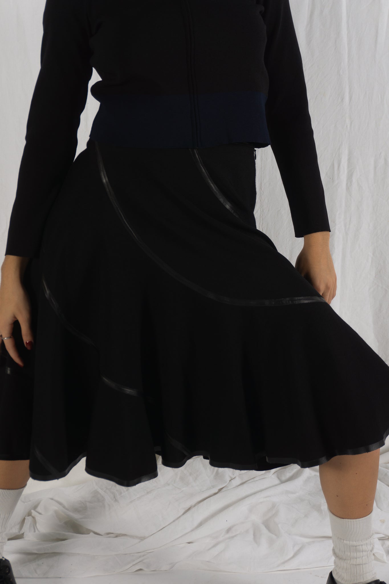 Junya Watanabe A/W 2005 skirt with black inserts – full length | Recente Studio
