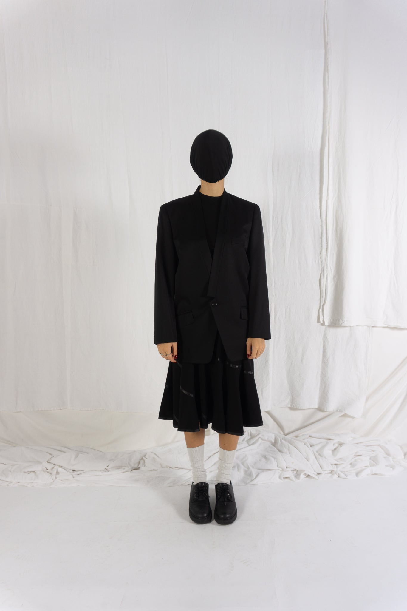 Issey Miyake A/W 2002 shawl lapel jacket – front view | Recente Studio
