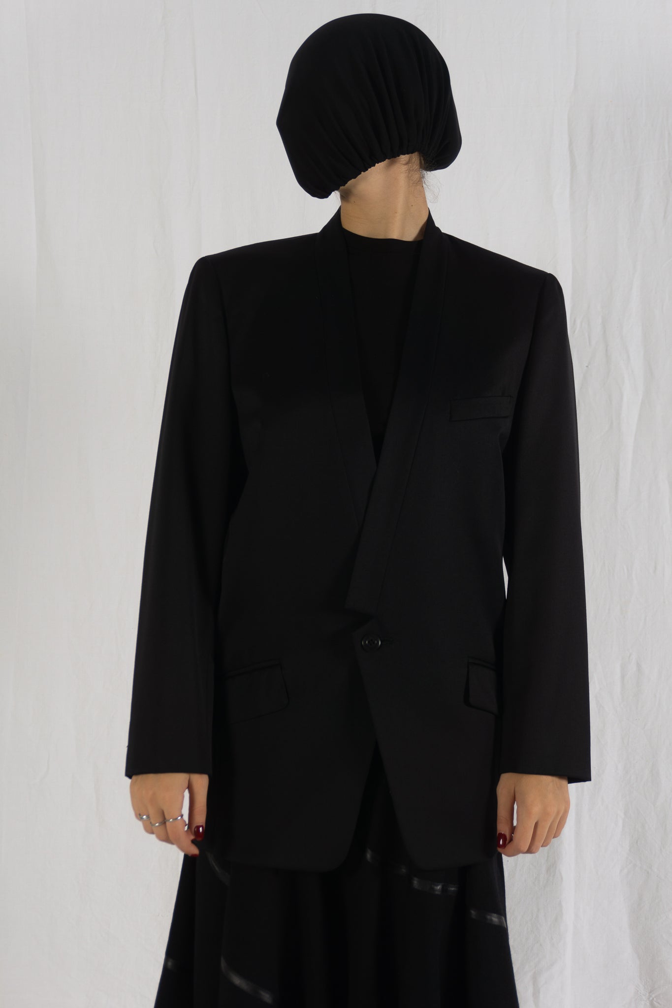 Issey Miyake AW02 shawl lapel jacket – back view | Recente Studio