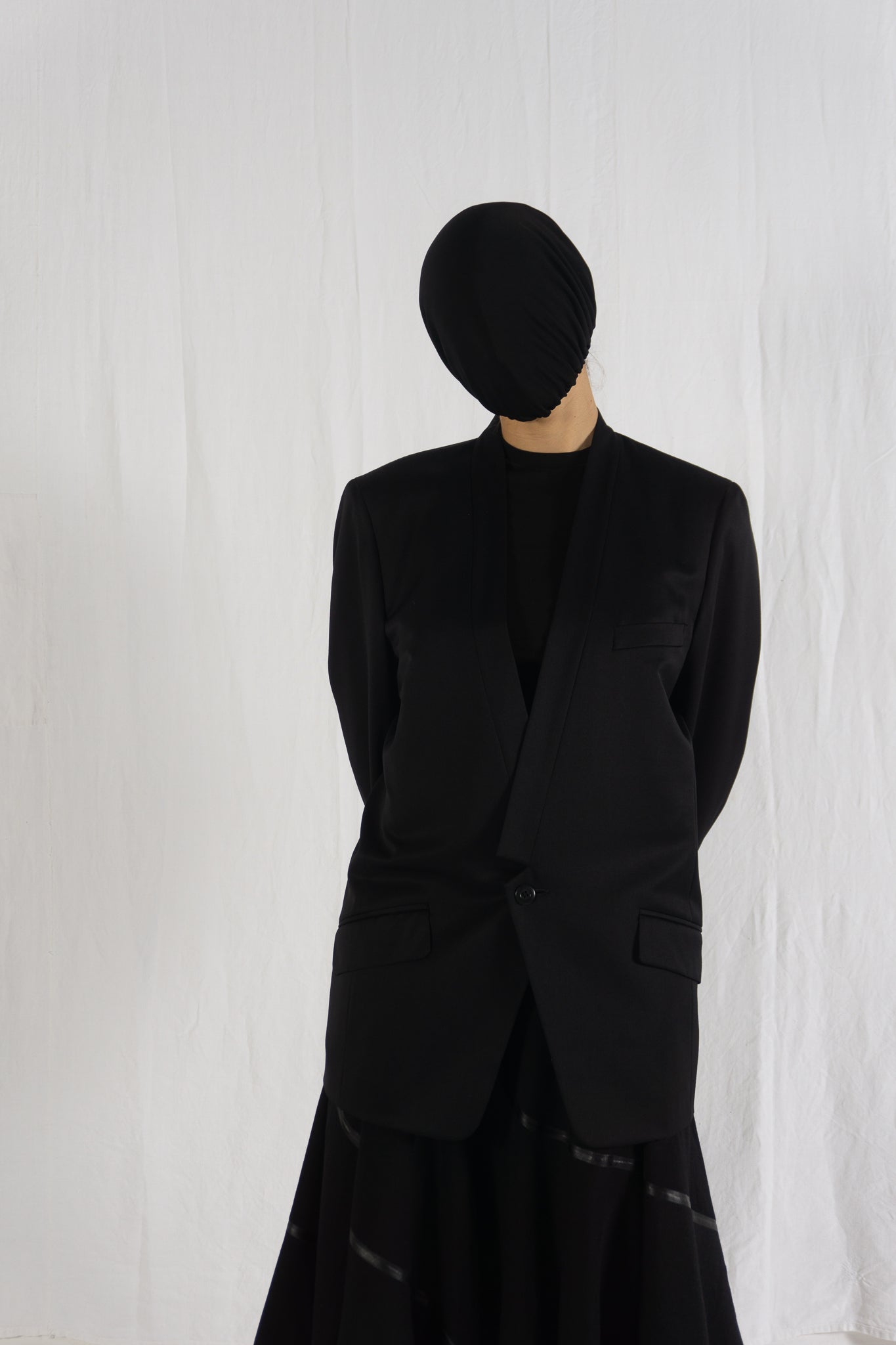 Issey Miyake A/W 2002 shawl lapel jacket – side view | Recente Studio