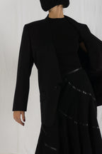 Issey Miyake AW02 shawl lapel jacket – collar detail | Recente Studio