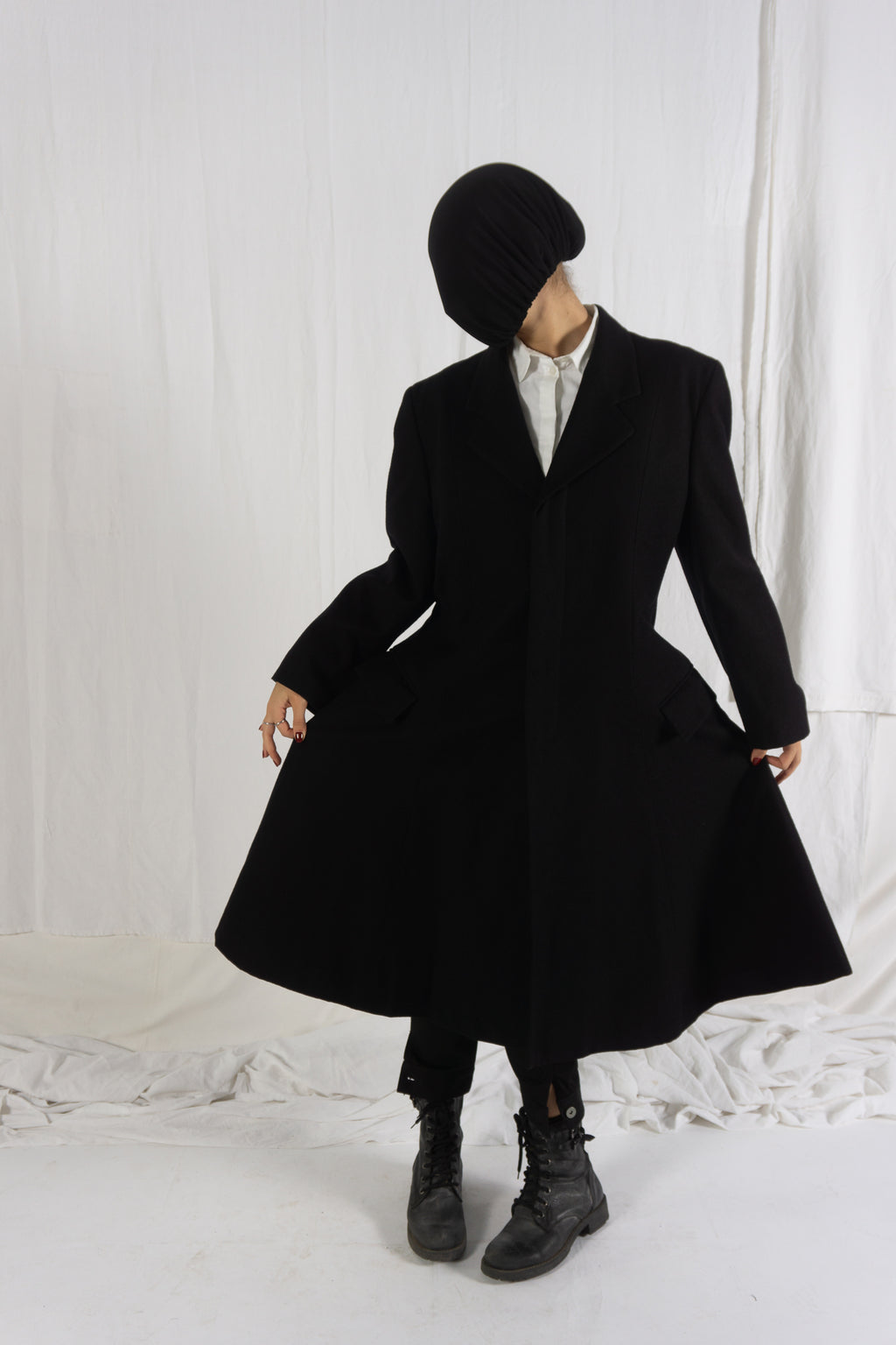 Comme des Garçons AW88 long coat – back view | Recente Studio