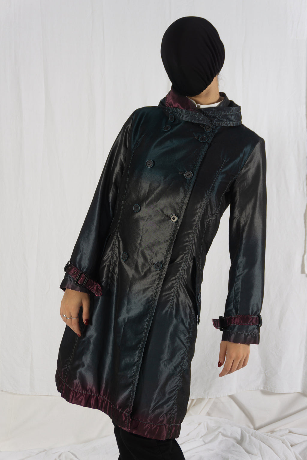 Issey Miyake A/W 2009 gradient long jacket – side view | Recente Studio