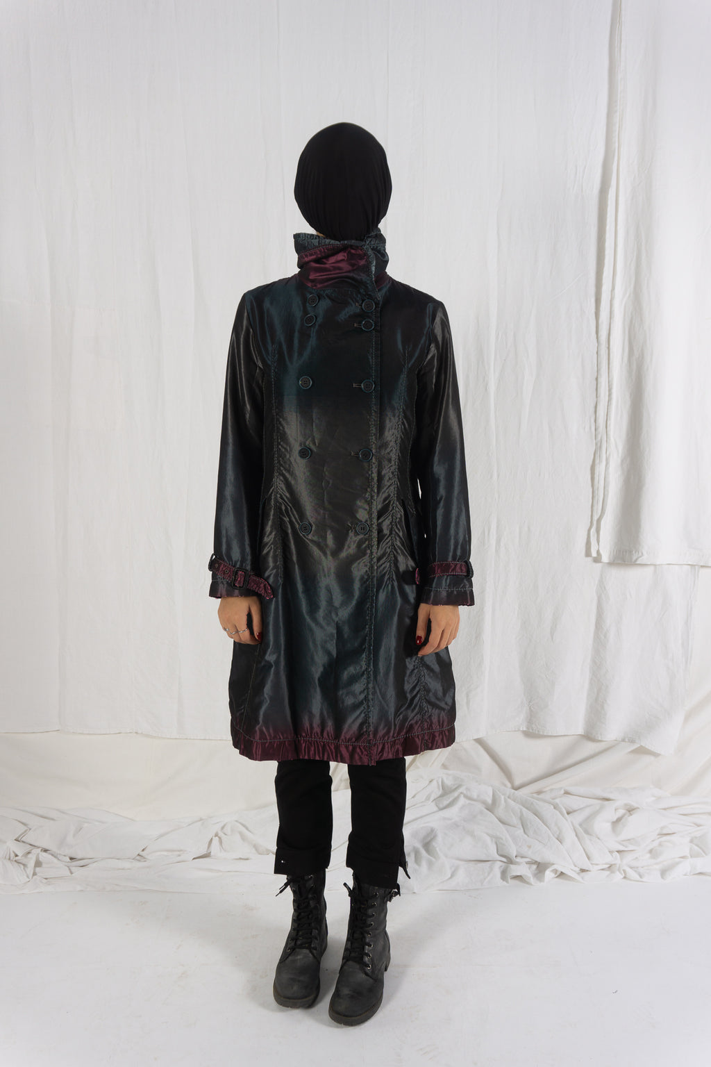 Issey Miyake AW09 gradient long jacket – detail view | Recente Studio