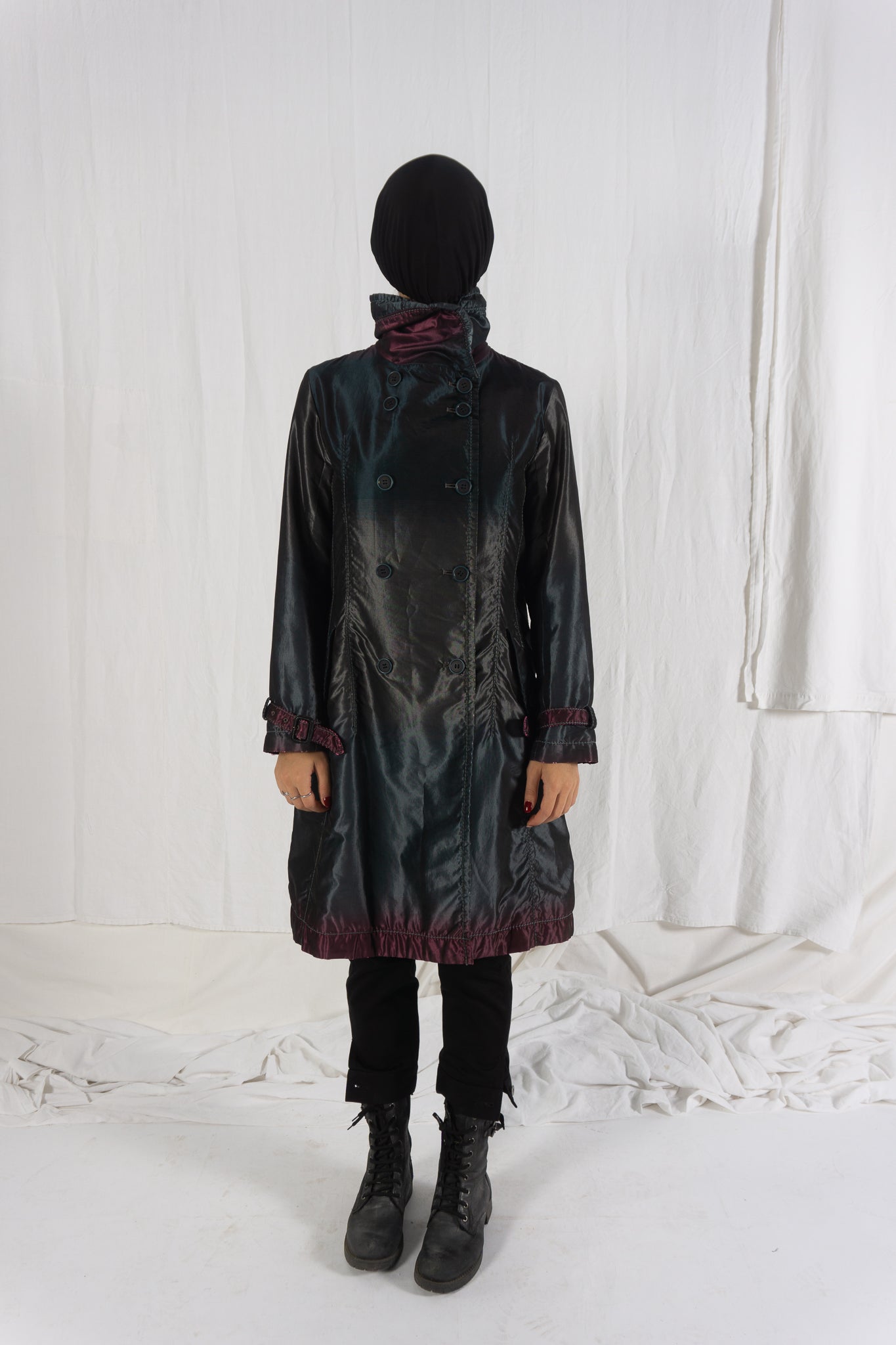 Issey Miyake AW09 gradient long jacket – detail view | Recente Studio