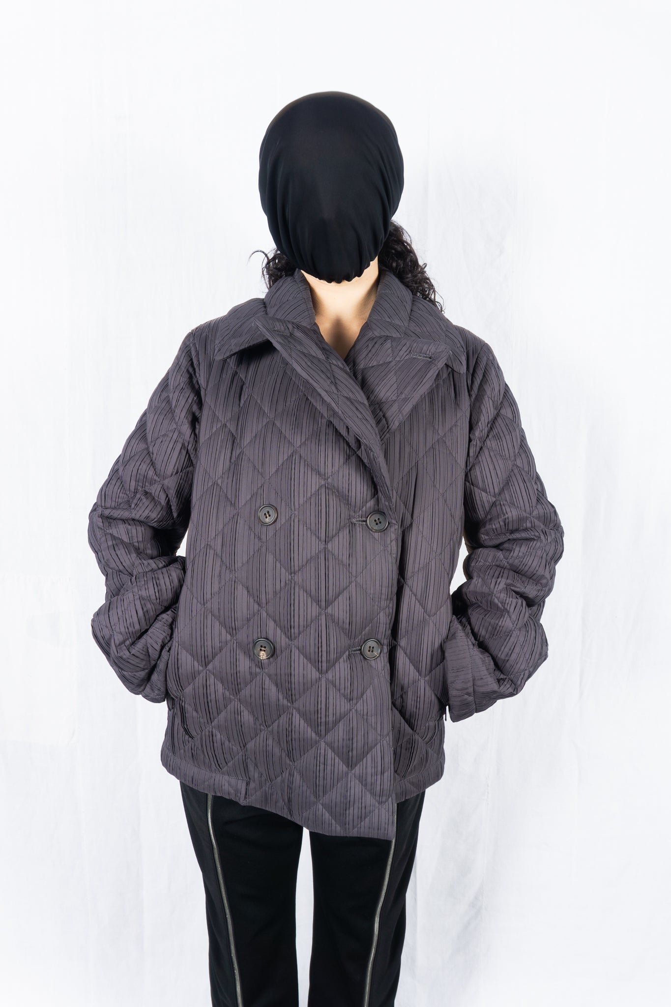 Issey Miyake White Label AW13 down jacket – side view | Recente Studio