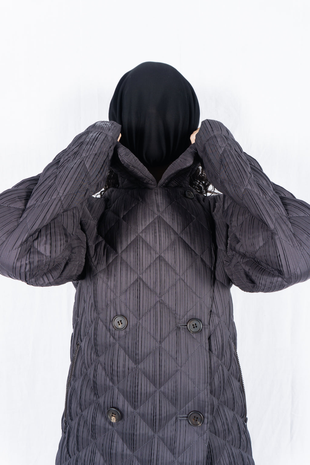 Issey Miyake White Label AW13 down jacket – open front | Recente Studio