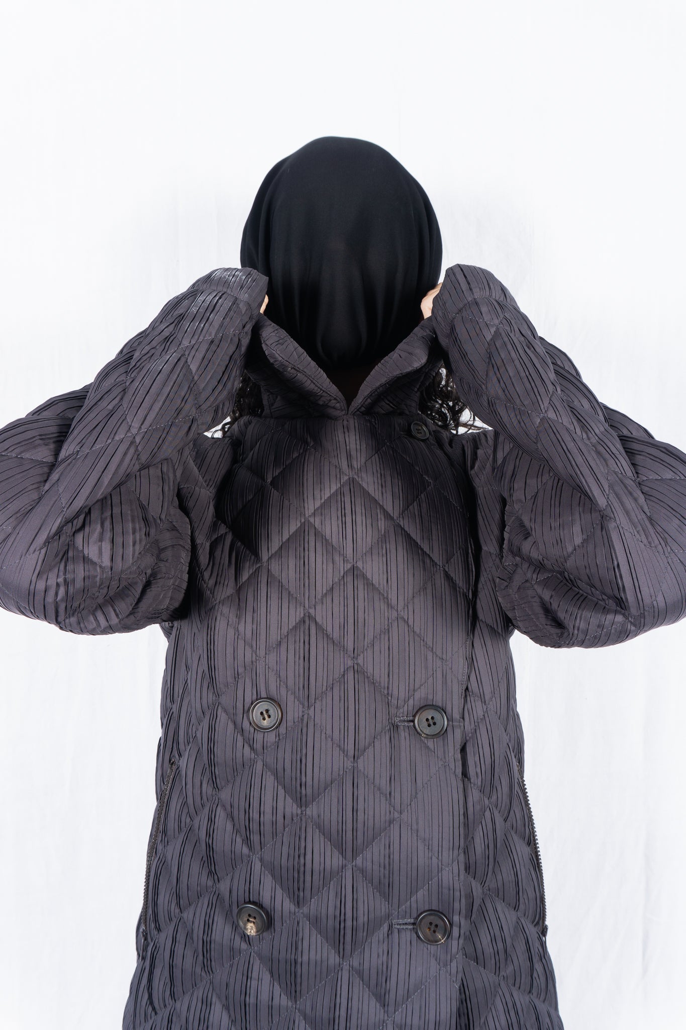 Issey Miyake White Label AW13 down jacket – open front | Recente Studio