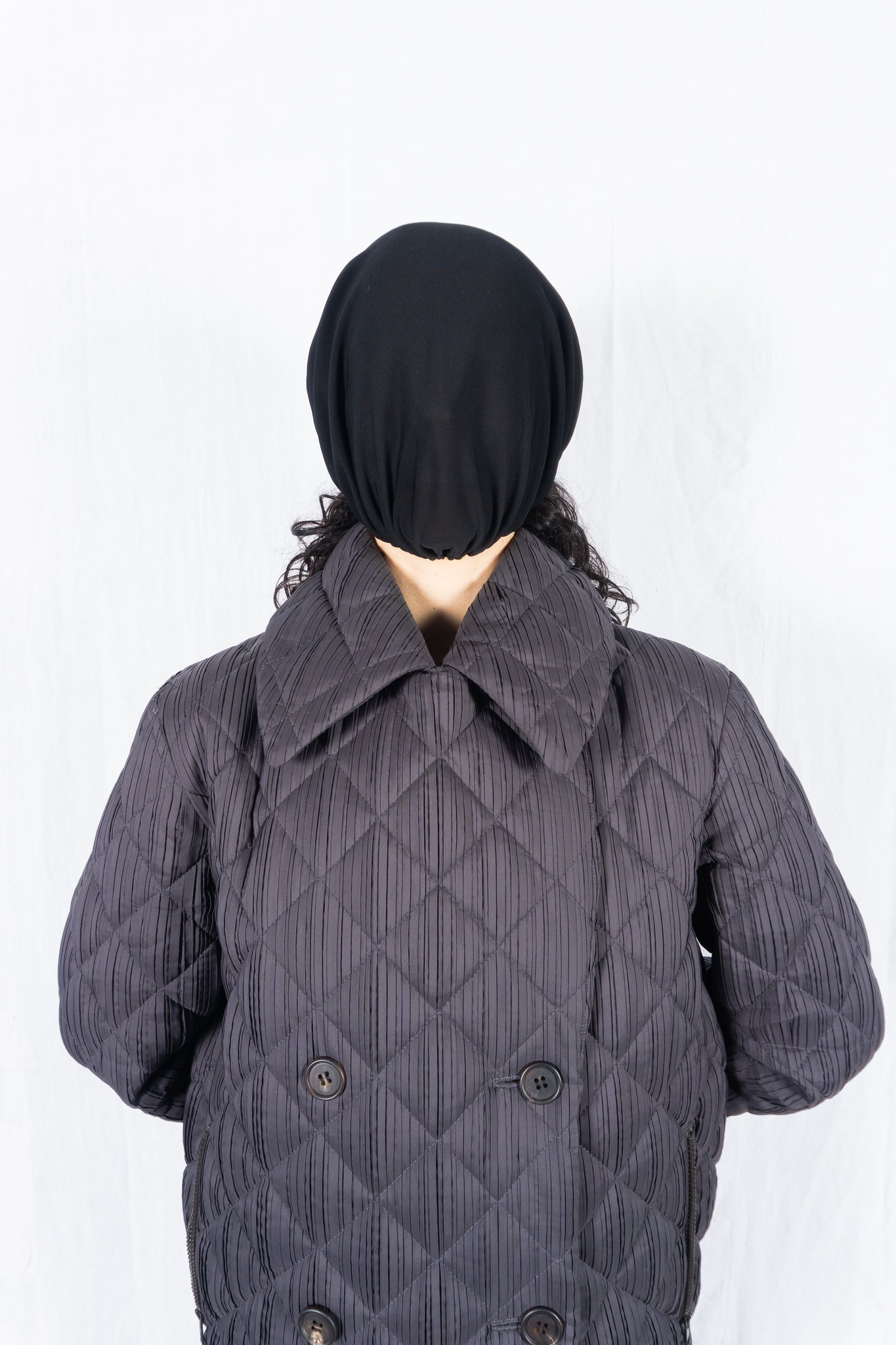 Issey Miyake White Label A/W 2013 down jacket – collar detail | Recente Studio