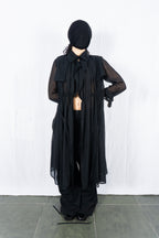 Mihara Yasuhiro 2000s transparent trench coat – front view | Recente Studio