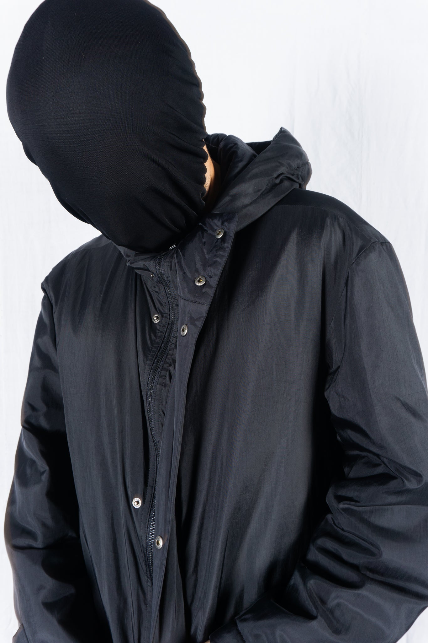 Issey Miyake Men A/W 1999 padded parachute coat – collar detail | Recente Studio