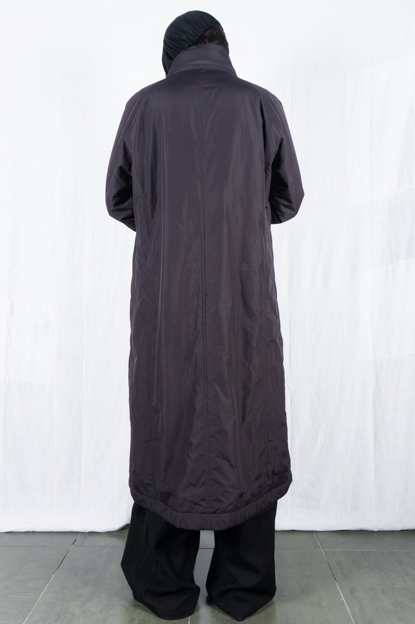 Issey Miyake Men AW05 parachute coat – worn view | Recente Studio