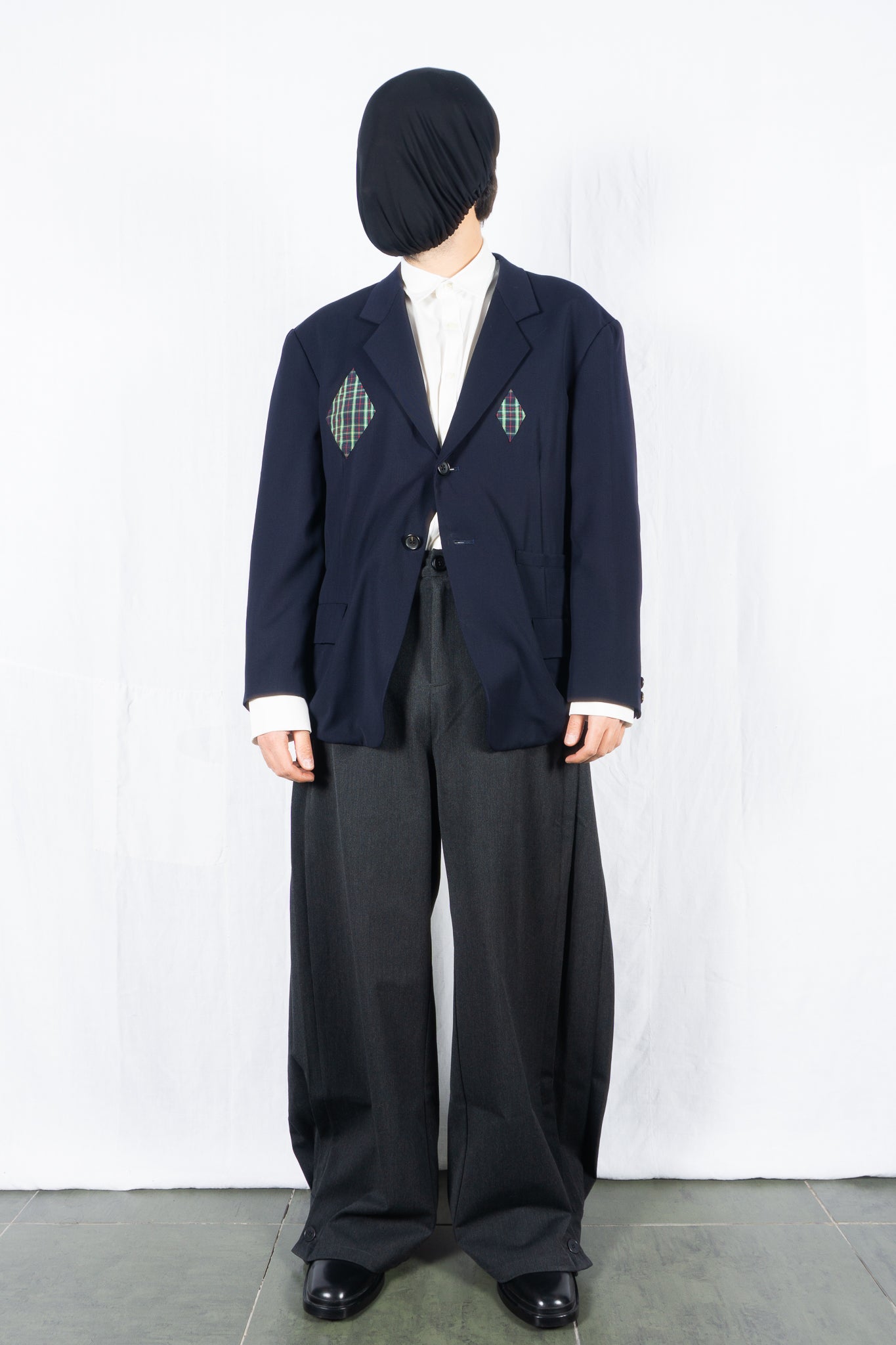 Yohji Yamamoto Pour Homme S/S 1988 patched jacket – front view | Recente Studio