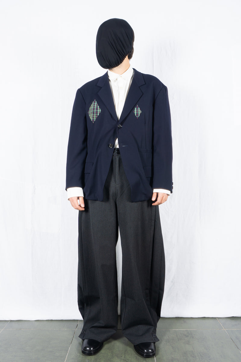Yohji Yamamoto Pour Homme S/S 1988 patched jacket – front view | Recente Studio
