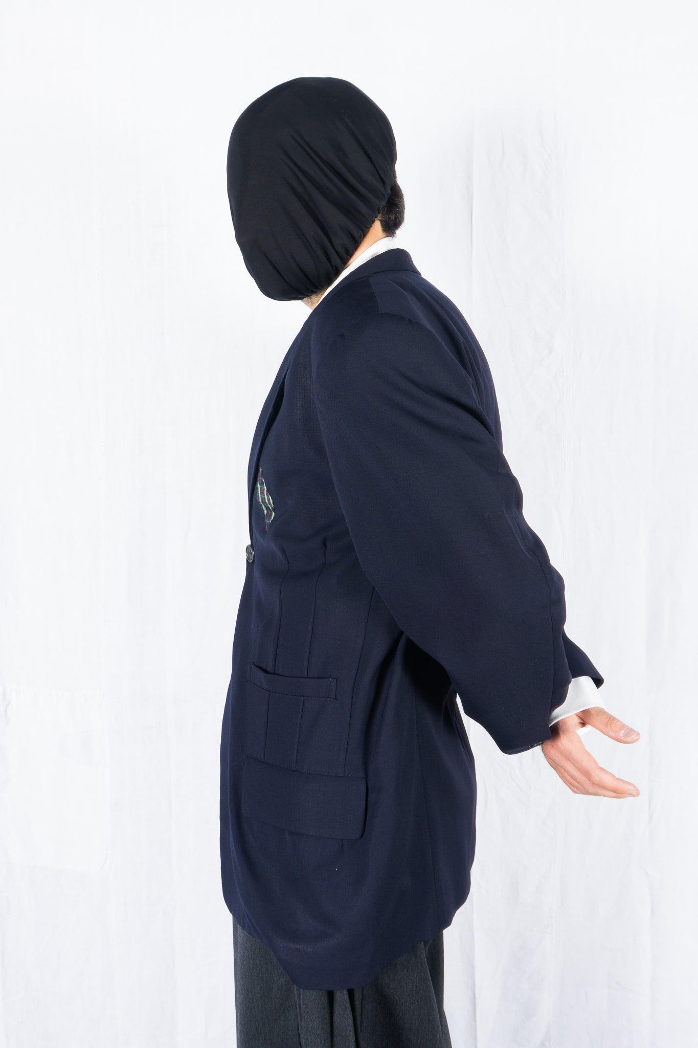 Yohji Yamamoto Pour Homme S/S 1988 patched jacket – full length | Recente Studio