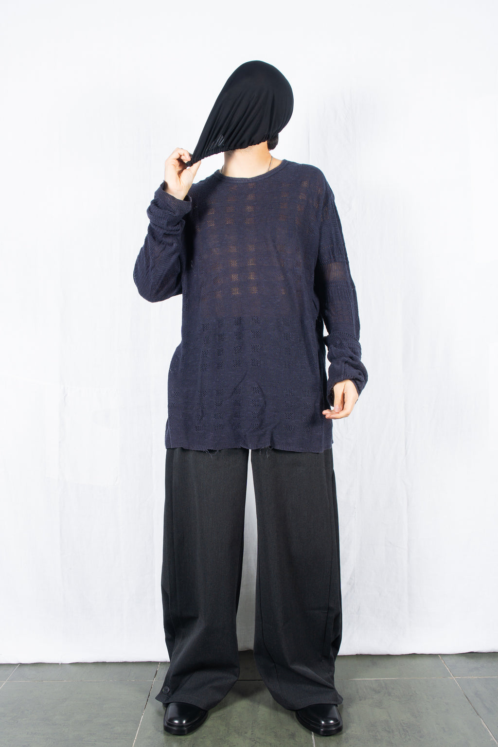 Yohji Yamamoto Pour Homme 1990s distressed jumper – side view | Recente Studio