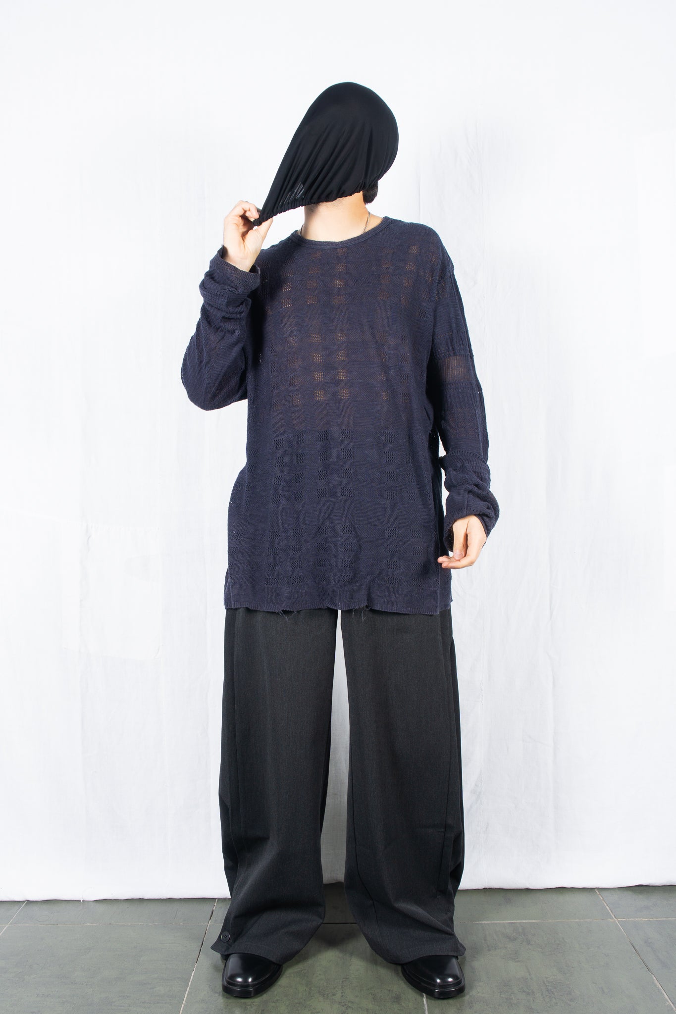 Yohji Yamamoto Pour Homme 1990s distressed jumper – side view | Recente Studio
