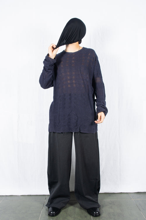 Yohji Yamamoto Pour Homme 1990s distressed jumper – side view | Recente Studio