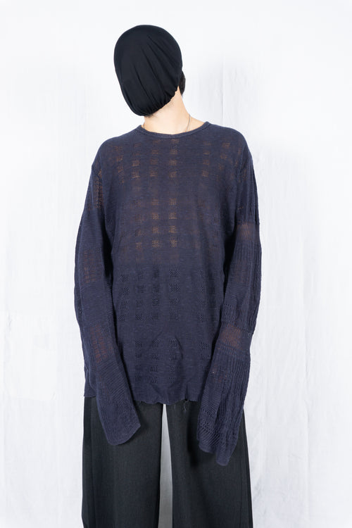 Yohji Yamamoto Pour Homme 1990s distressed jumper – front view | Recente Studio