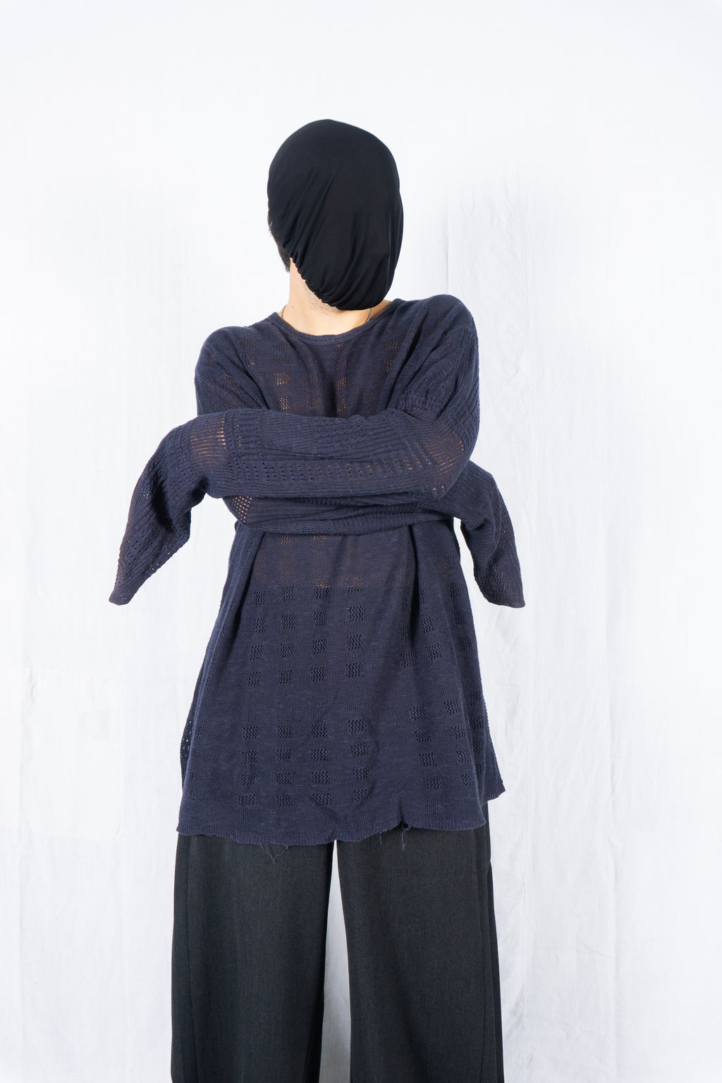 Yohji Yamamoto Pour Homme 1990s distressed jumper – back view | Recente Studio