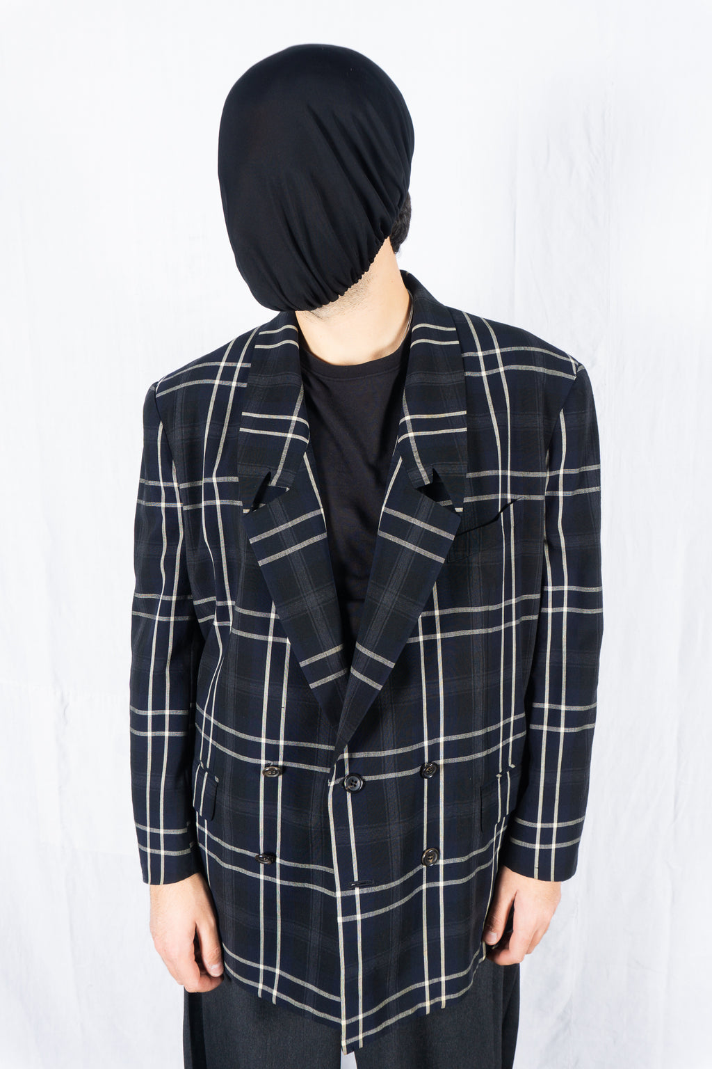 Comme des Garçons Homme Plus S/S 1988 checkered jacket – front view | Recente Studio