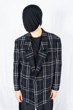 Comme des Garçons Homme Plus S/S 1988 checkered jacket – front view | Recente Studio