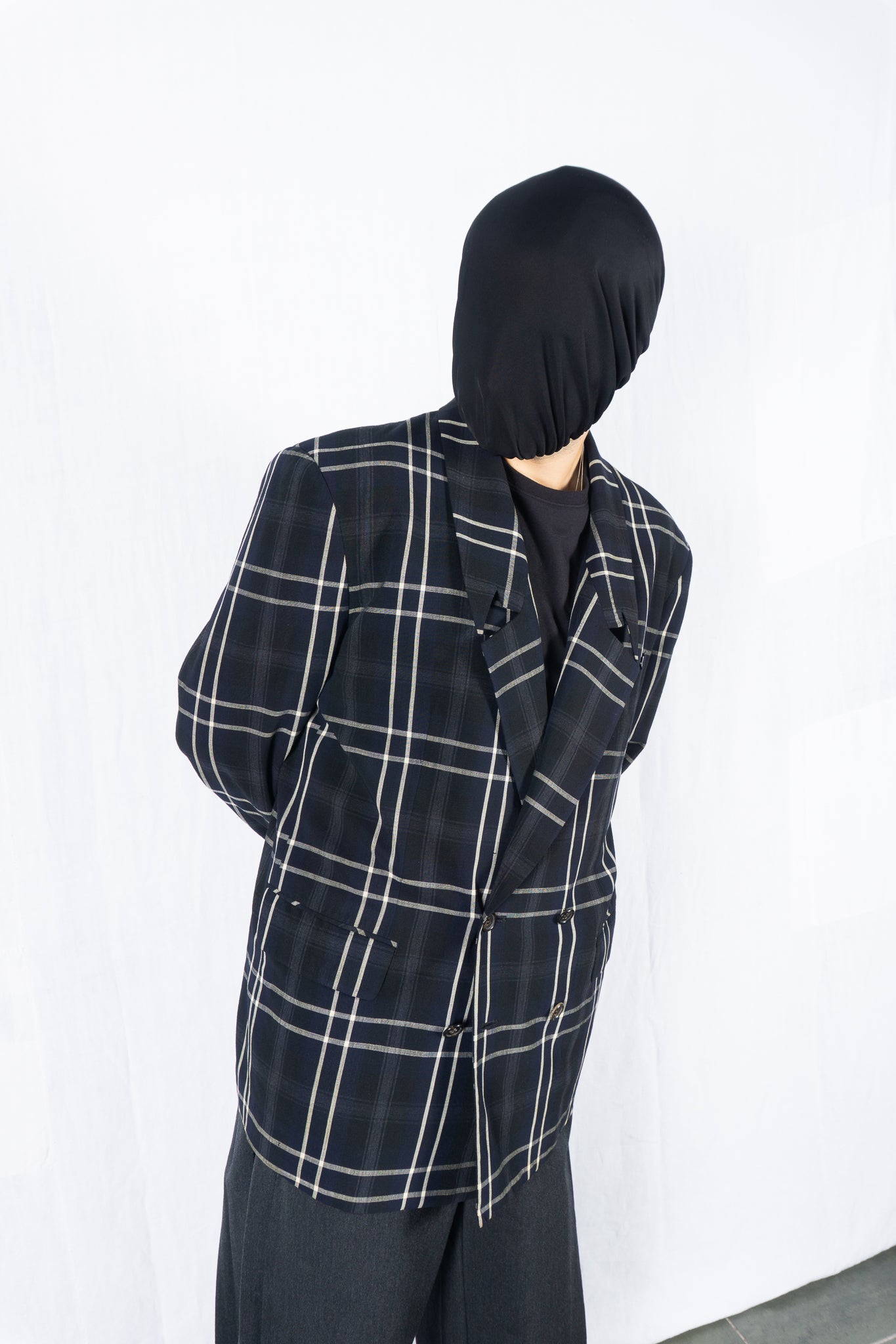Comme des Garçons Homme Plus S/S 1988 checkered jacket – open front | Recente Studio