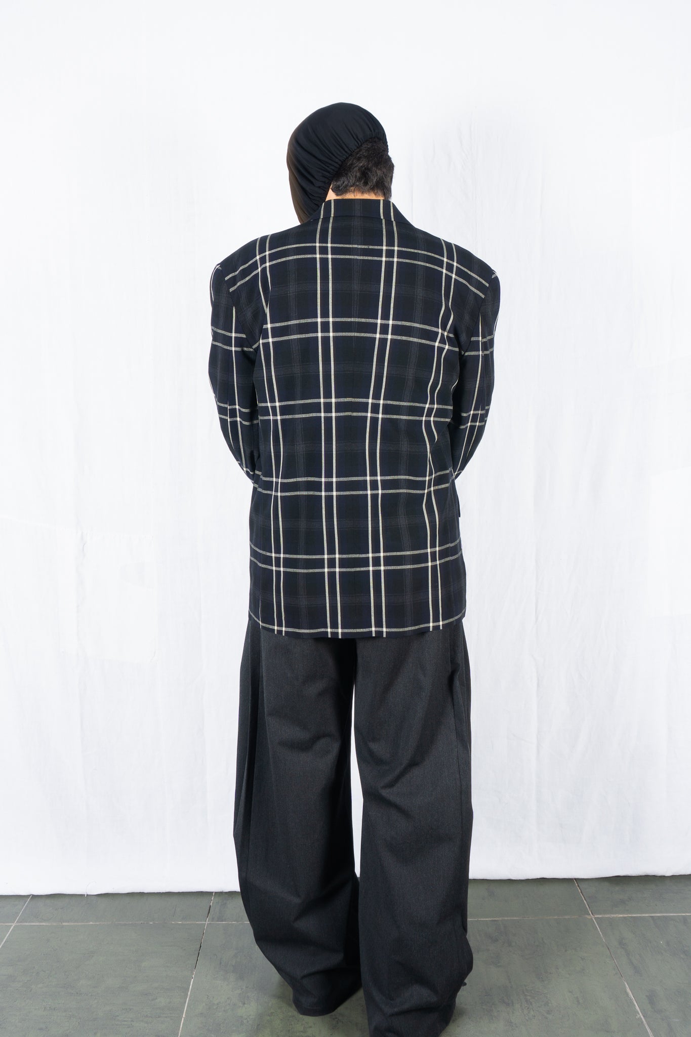 Comme des Garçons Homme Plus SS88 checkered jacket – collar detail | Recente Studio
